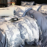 Forest Plants Leopard Printed Duvet Set