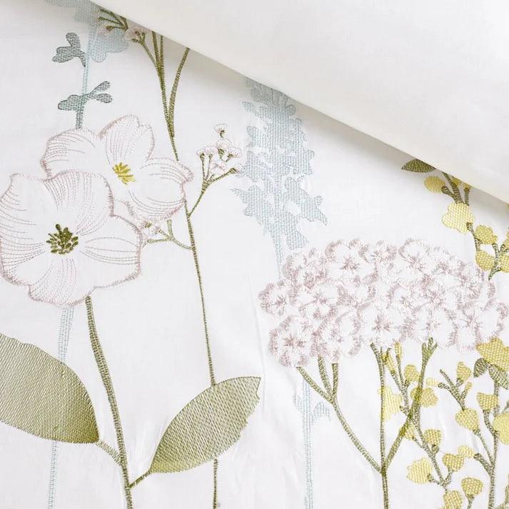 Spring Blossom Embroidery Duvet Set - The Linen House