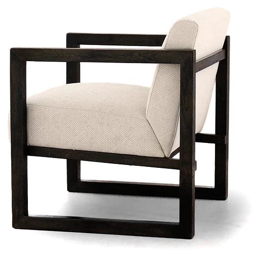 Metal Arm Cream Accent Chair - The Linen House