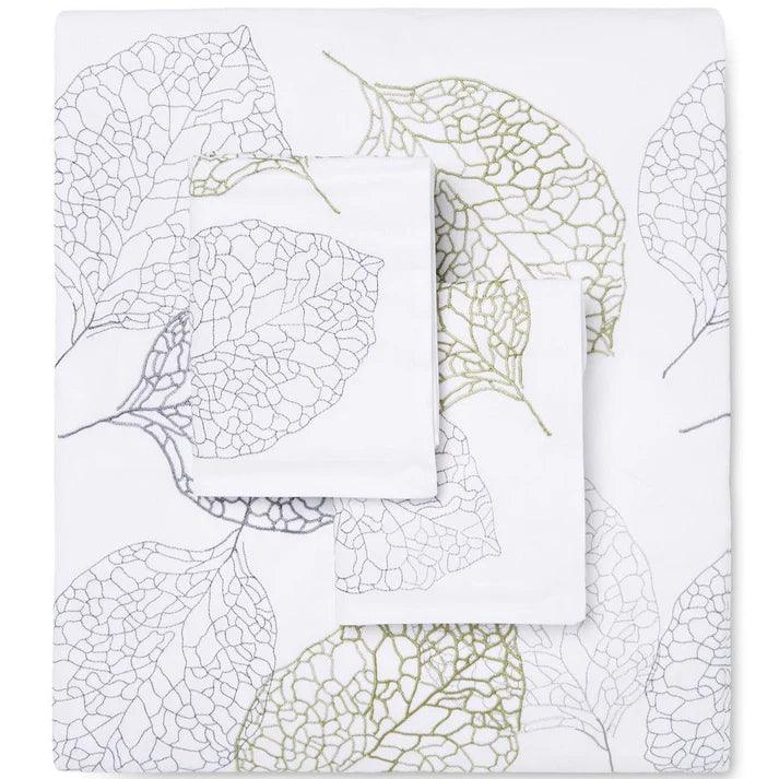 Turning Leaf Embroidery Duvet Set - The Linen House