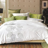 Turning Leaf Embroidery Duvet Set - The Linen House