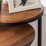 Brown MDF Sheet Nesting Table - The Linen House