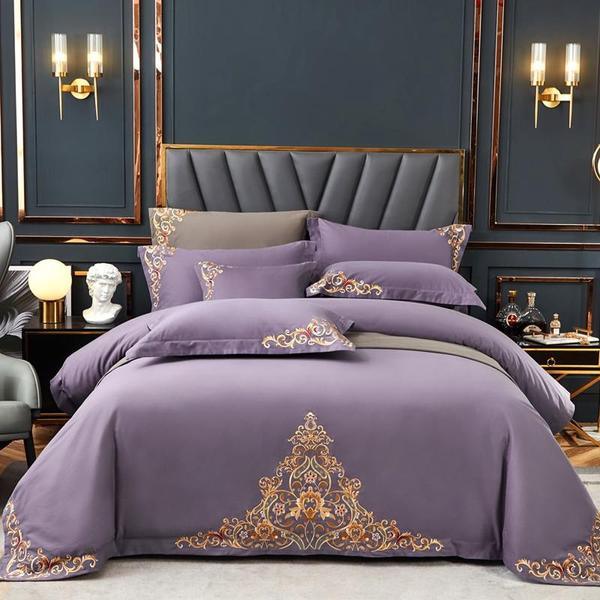 Motive Embroidered Duvet Set - The Linen House