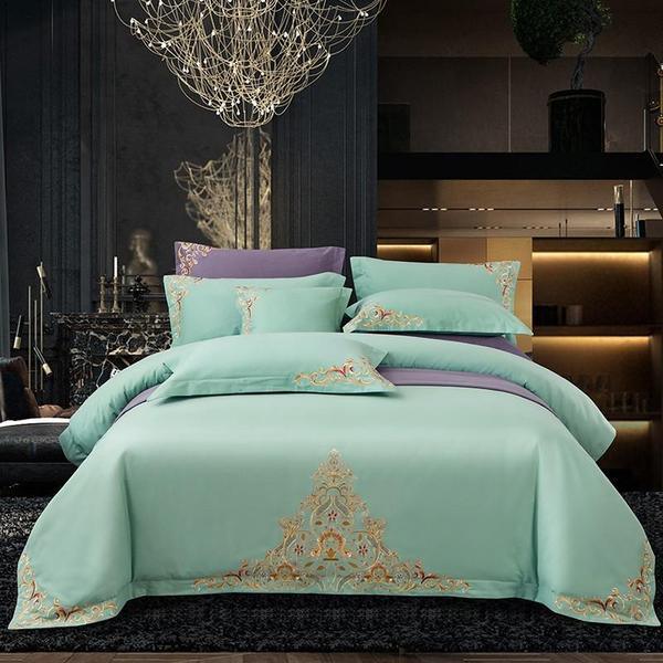 Motive Embroidered Duvet Set - The Linen House