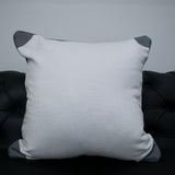 Contemporary Leather-Decorated Cushion
