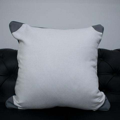 Contemporary Leather-Decorated Cushion