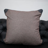 Contemporary Leather-Decorated Cushion