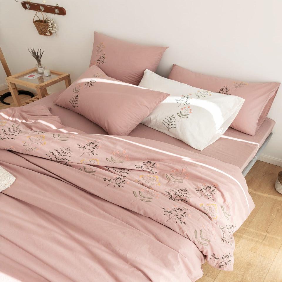 Plants Embroidery Duvet Set - The Linen House
