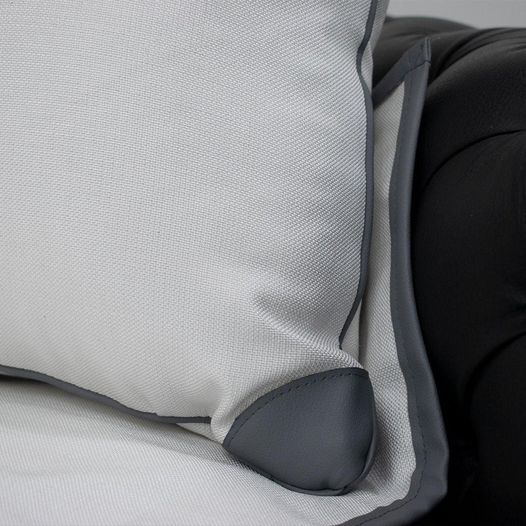 Contemporary Leather-Decorated Cushion