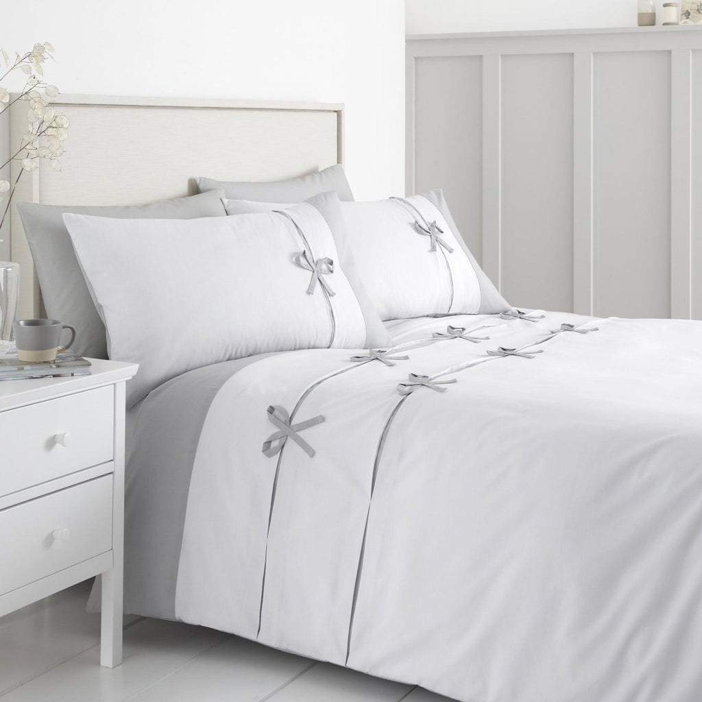 Milo Bow Duvet Set - The Linen House