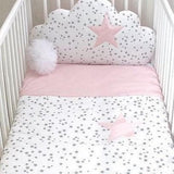 Pink & White Twinkle Baby Cot Set - The Linen House