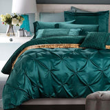 Green Bridal bedsheet Set with filling - The Linen House