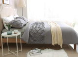 Pintuck Border Duvet Set - The Linen House