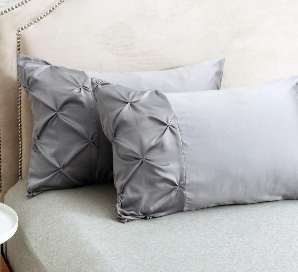 Pintuck Border Duvet Set - The Linen House