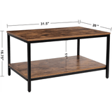 Coffee Table with Metallic Frame - The Linen House