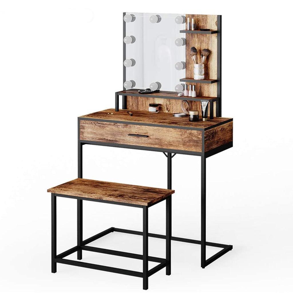 Dressing Table, Hairdressing Table, Make-up Table, Metal Frame - The Linen House