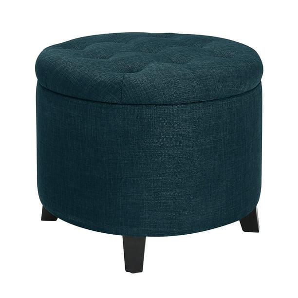 Round Storage Ottoman - The Linen House