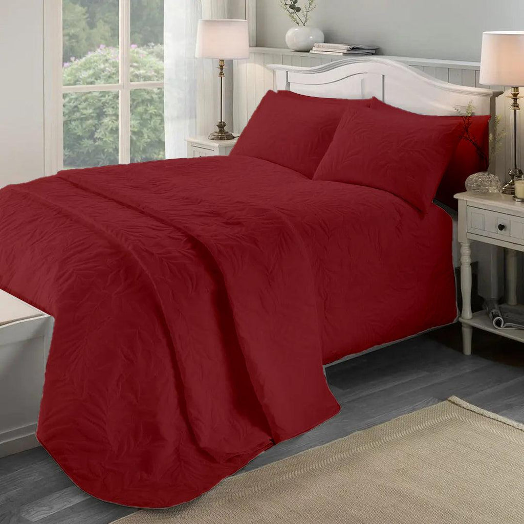 New Leafy Plant Bed Spread - The Linen House