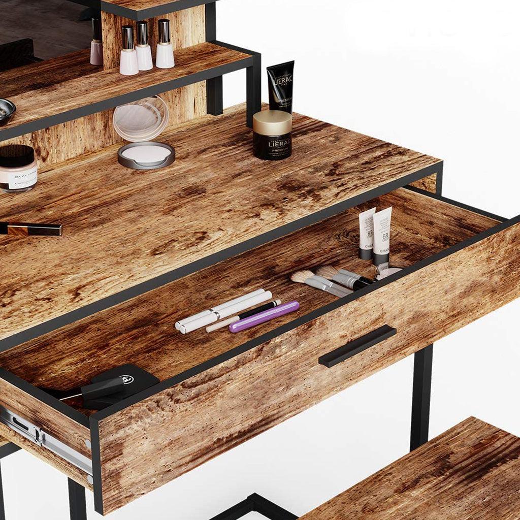 Dressing Table, Hairdressing Table, Make-up Table, Metal Frame - The Linen House