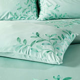 New Oriental Embroidery Mint Green Duvet Set - The Linen House