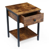 KingSo Drawer Side Table for Living Room, Bedroom - The Linen House