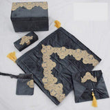 Velvet Prayer Mat Set (Grey) - The Linen House