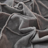 Velvet Pinch Pleats Duvet Set (Grey)