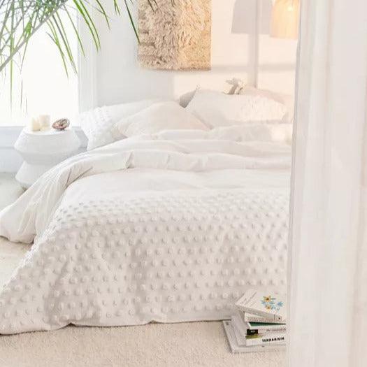 New Dotted Tufted Duvet Cover Set - The Linen House