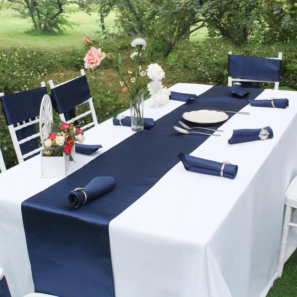 Table Runner (Plain Blue) - The Linen House