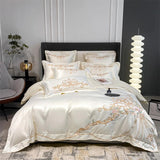 New Royal Gold Embroidery Duvet Set - The Linen House