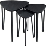 Black Nesting-Tables Living Room Coffee Table Sets of 3 - The Linen House