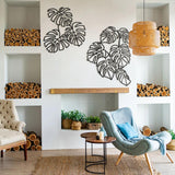 The large Monstera leaves Metal Wall Decor - The Linen House
