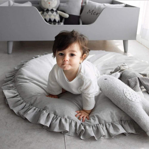 Baby Rug (Grey) - The Linen House