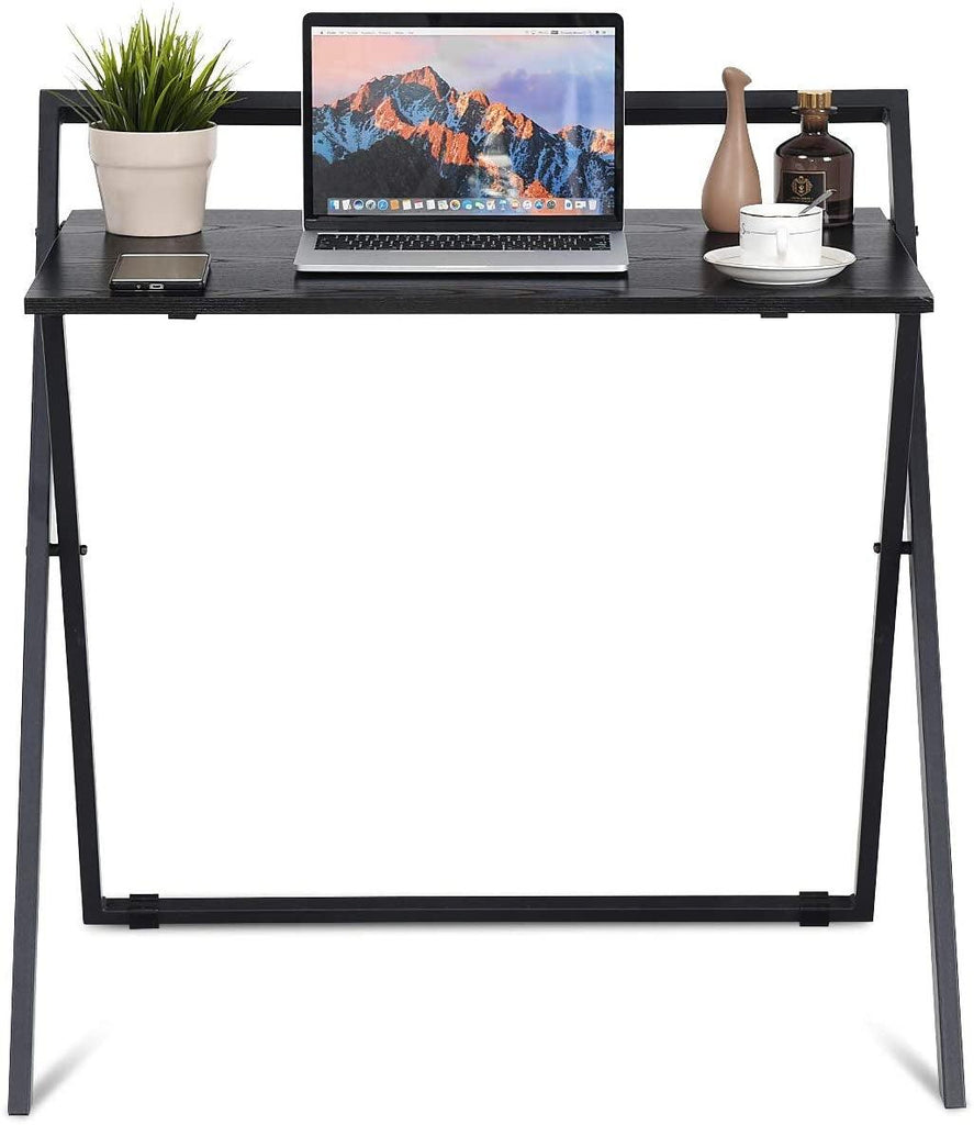 Folding Computer Desk, Foldable Desk for Small Space - The Linen House