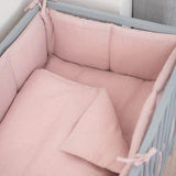 Plain Peach Baby Cot Set - The Linen House