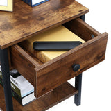 KingSo Drawer Side Table for Living Room, Bedroom - The Linen House