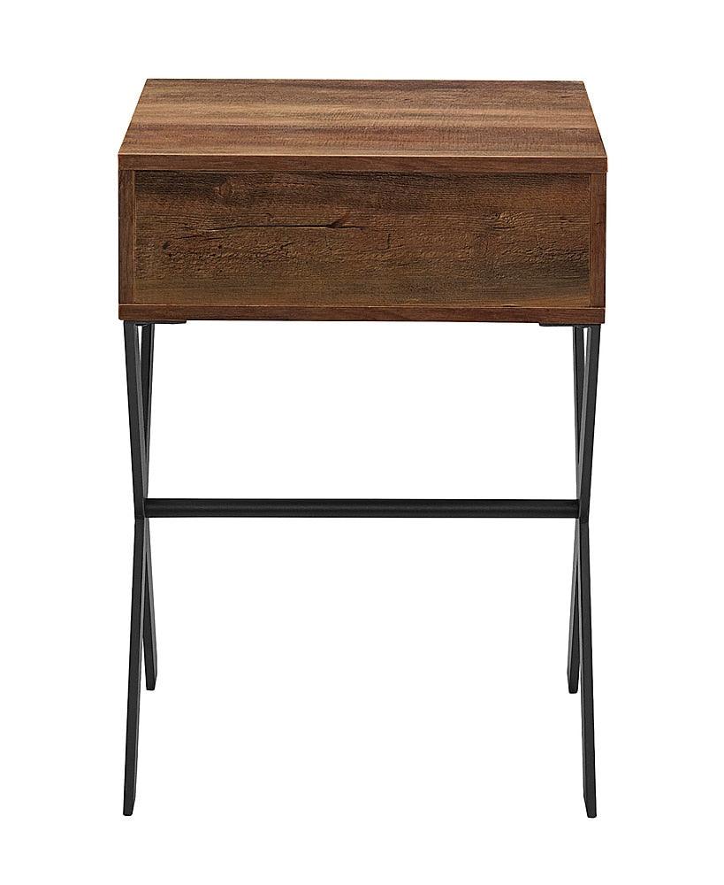 Drawer Metal and Wood Side Table - The Linen House