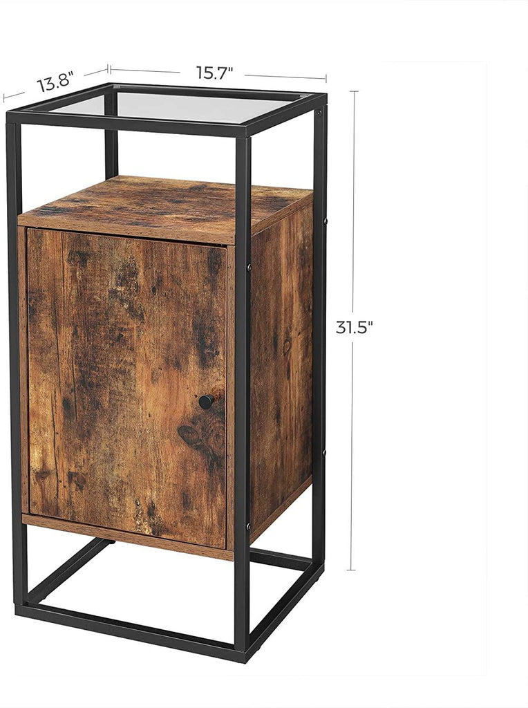 Side Table With Inside Shelf - The Linen House