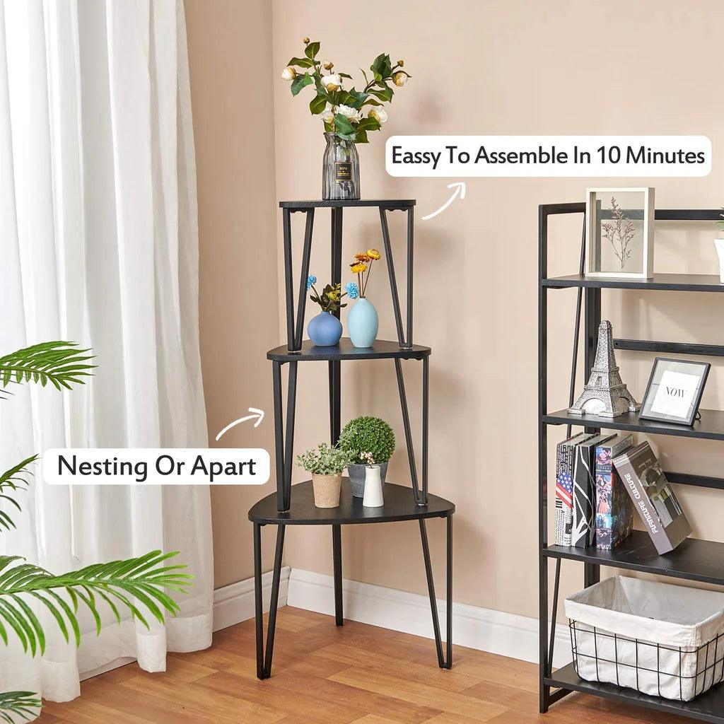 Black Nesting-Tables Living Room Coffee Table Sets of 3 - The Linen House