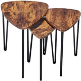 Brown Nesting-Tables Living Room Coffee Table Sets of 3 - The Linen House