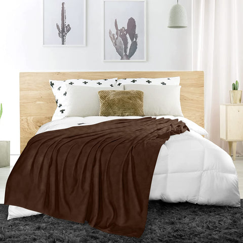 Premium Bedding Cotton Blanket (Dark Brown)
