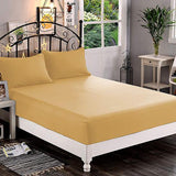 Fitted sheet (Yellow) - The Linen House