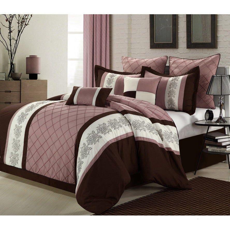 Black & White Luxury Pleated Duvet Set with Printed Patch - The Linen House