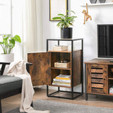 Side Table With Inside Shelf - The Linen House