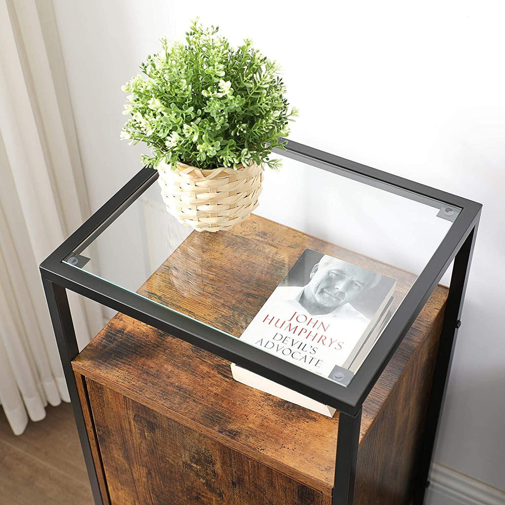 Side Table With Inside Shelf - The Linen House
