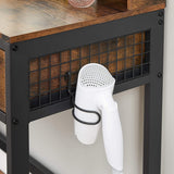Vanity Table with Upholstered Stool Set, Dressing Table Desk, Makeup Table with Tri-Fold Mirror - The Linen House