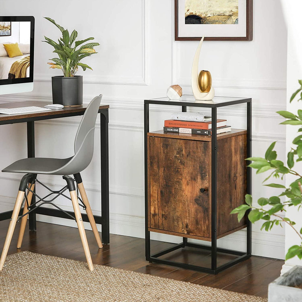 Side Table With Inside Shelf - The Linen House
