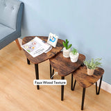 Brown Nesting-Tables Living Room Coffee Table Sets of 3 - The Linen House