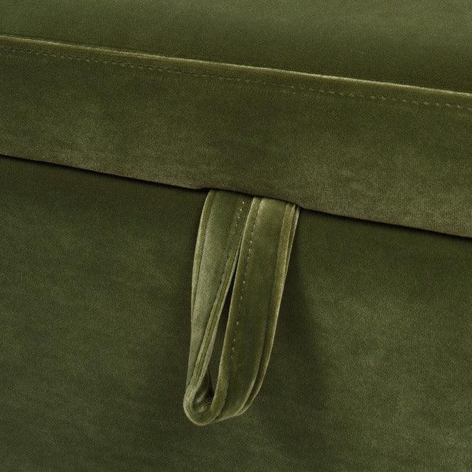 24" Square Velvet Storage Cocktail Ottoman - The Linen House