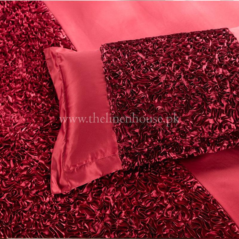 Luxury Red Bridal Bedding Duvet Set with filling - The Linen House